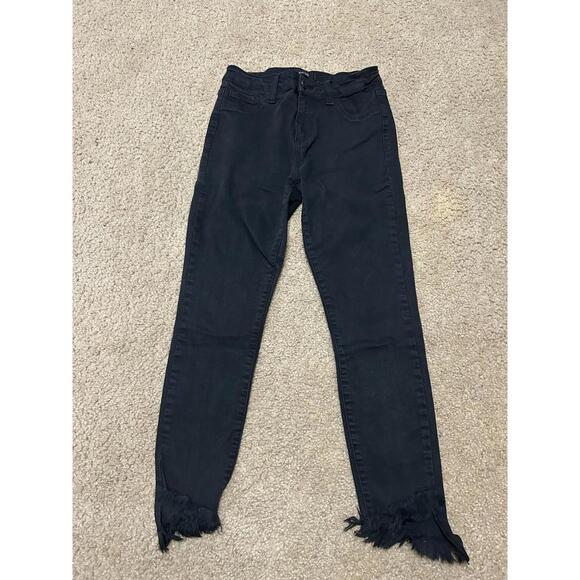Cello Women’s Skinny Jeans Stretch Frayed Black Size 3 - Picture 1 of 7